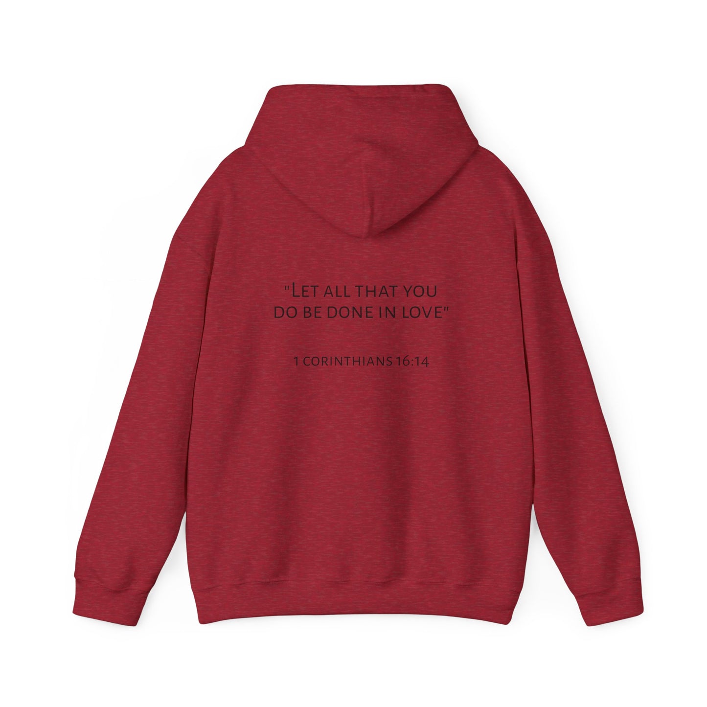 Faith and Love Quote Hooded Sweatshirt