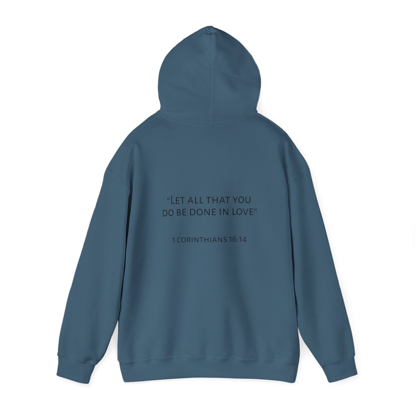 Faith and Love Quote Hooded Sweatshirt