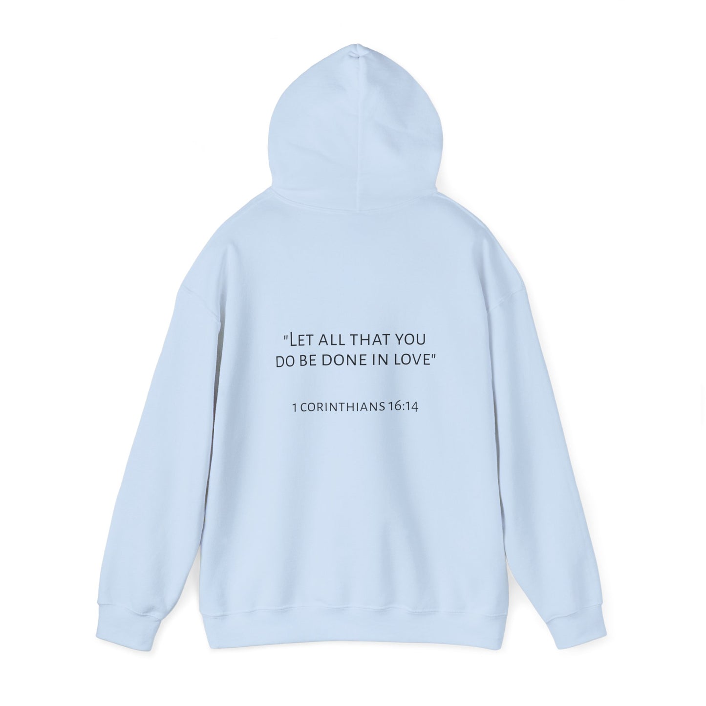 Faith and Love Quote Hooded Sweatshirt