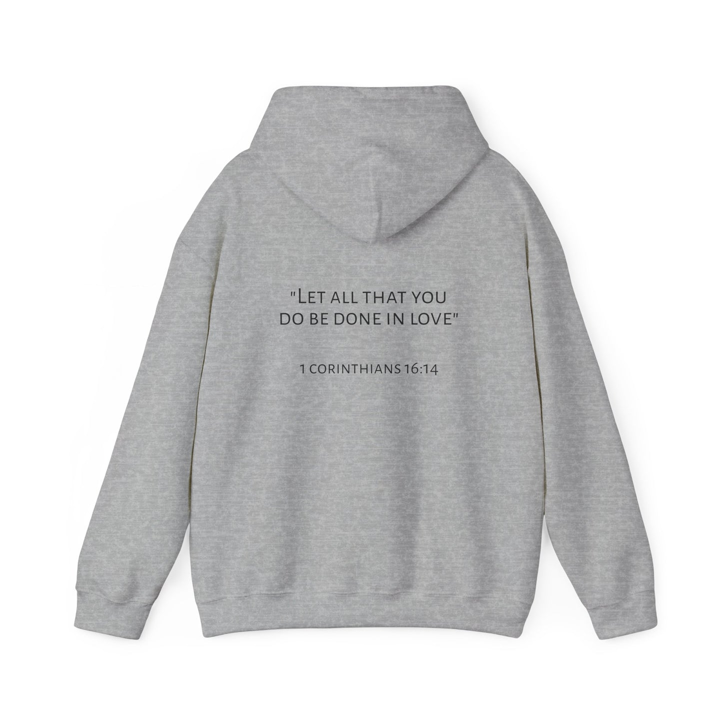 Faith and Love Quote Hooded Sweatshirt