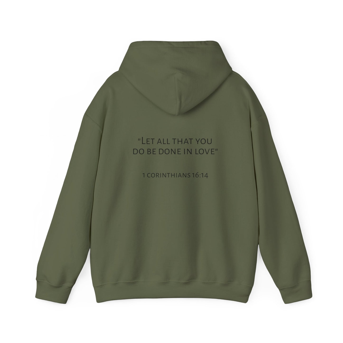 Faith and Love Quote Hooded Sweatshirt