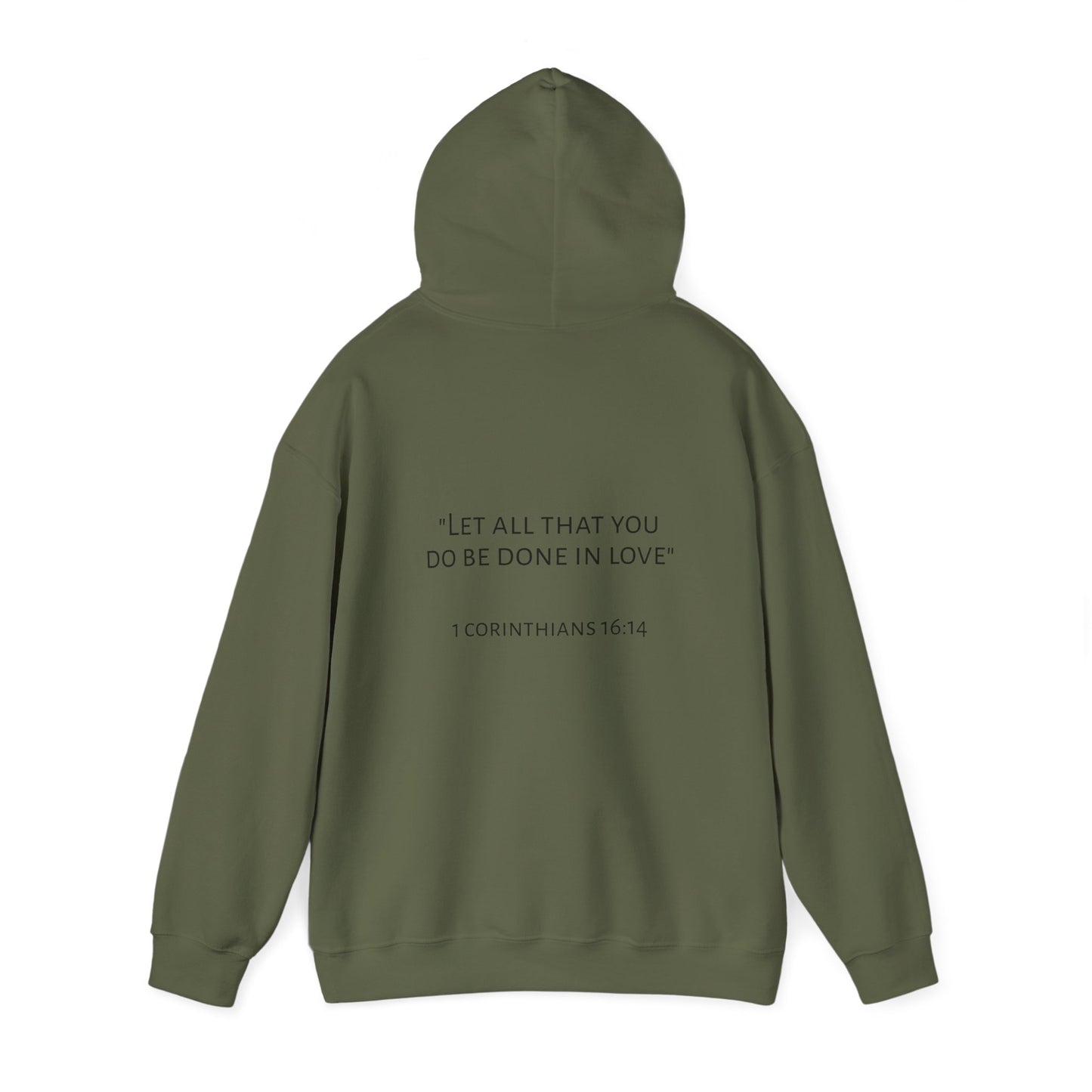 Faith and Love Quote Hooded Sweatshirt
