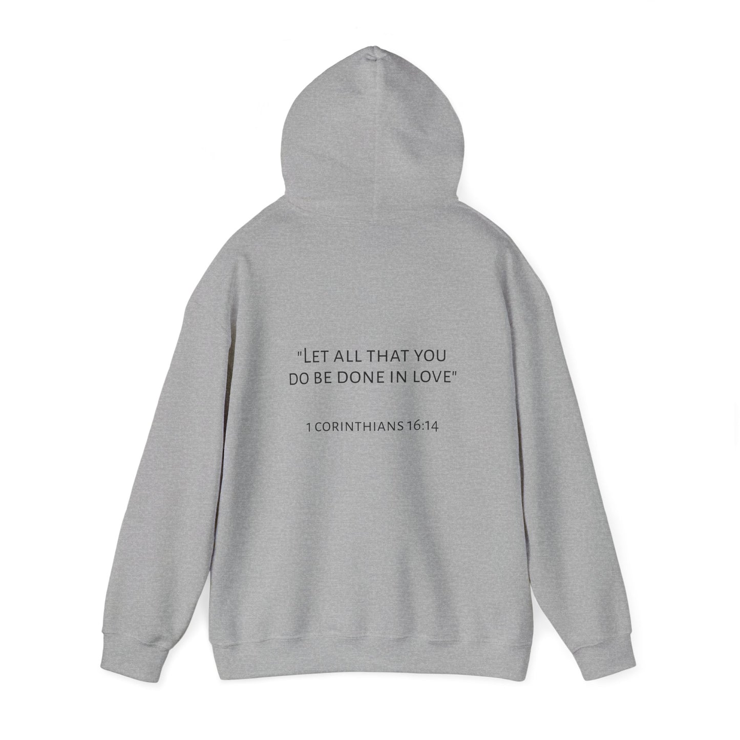 Faith and Love Quote Hooded Sweatshirt