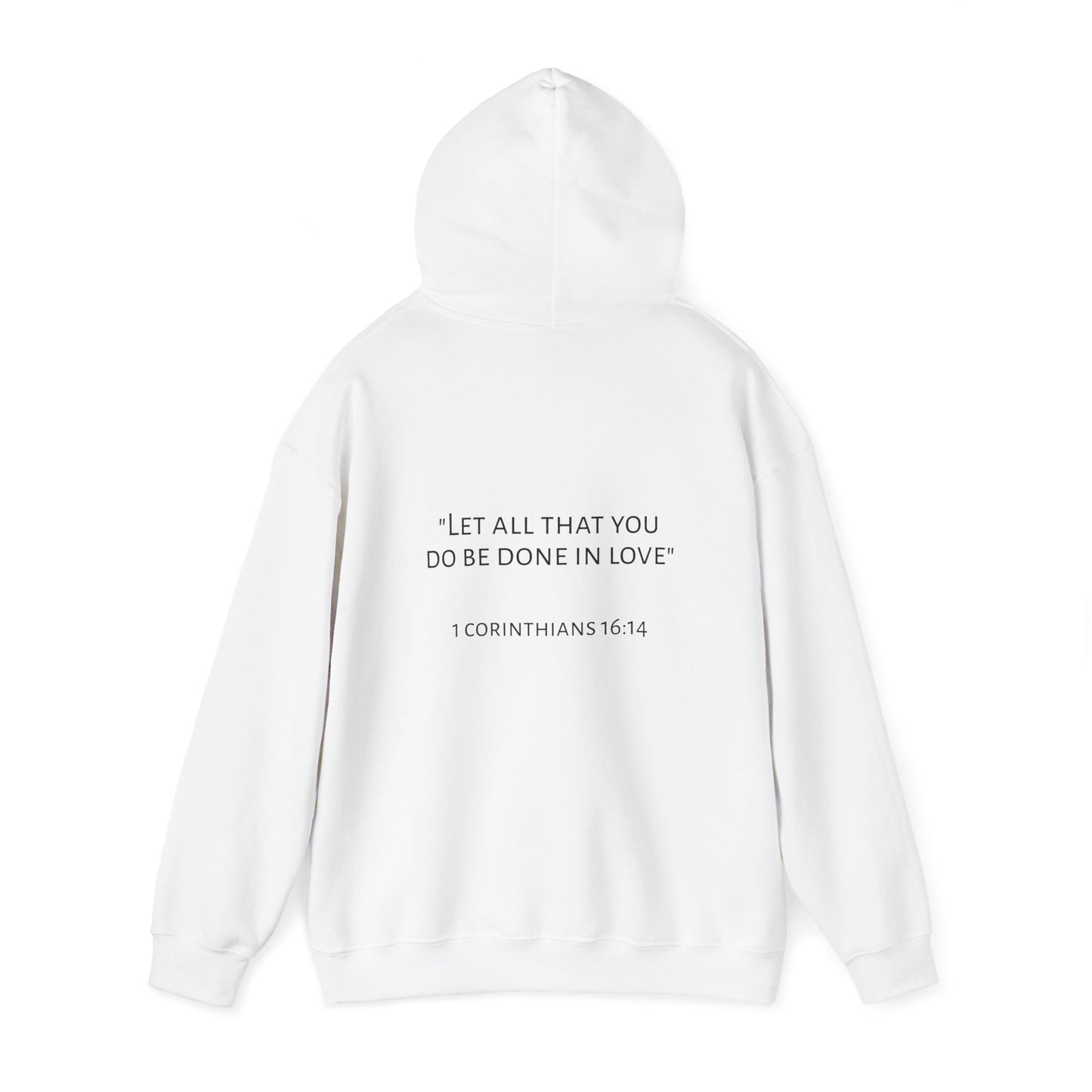 Faith and Love Quote Hooded Sweatshirt