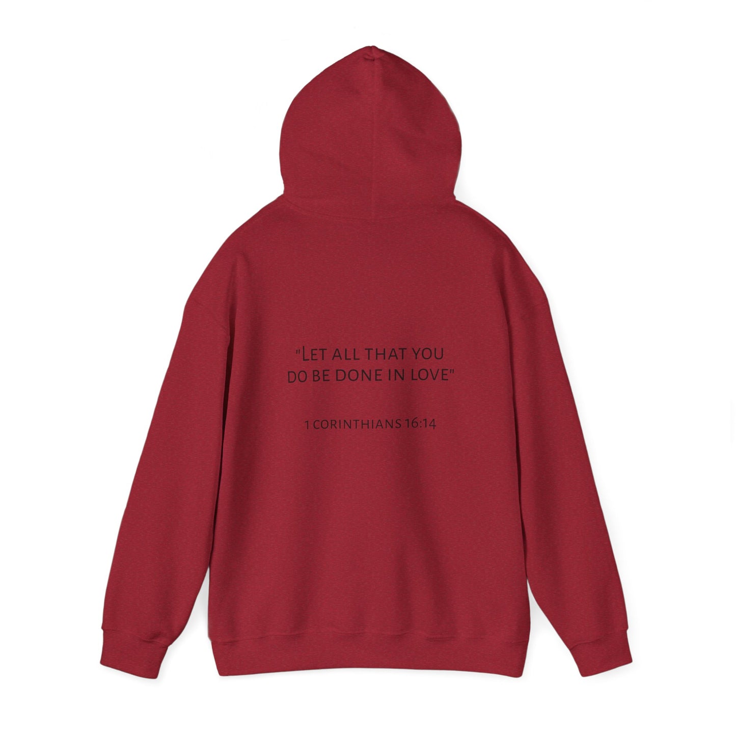 Faith and Love Quote Hooded Sweatshirt