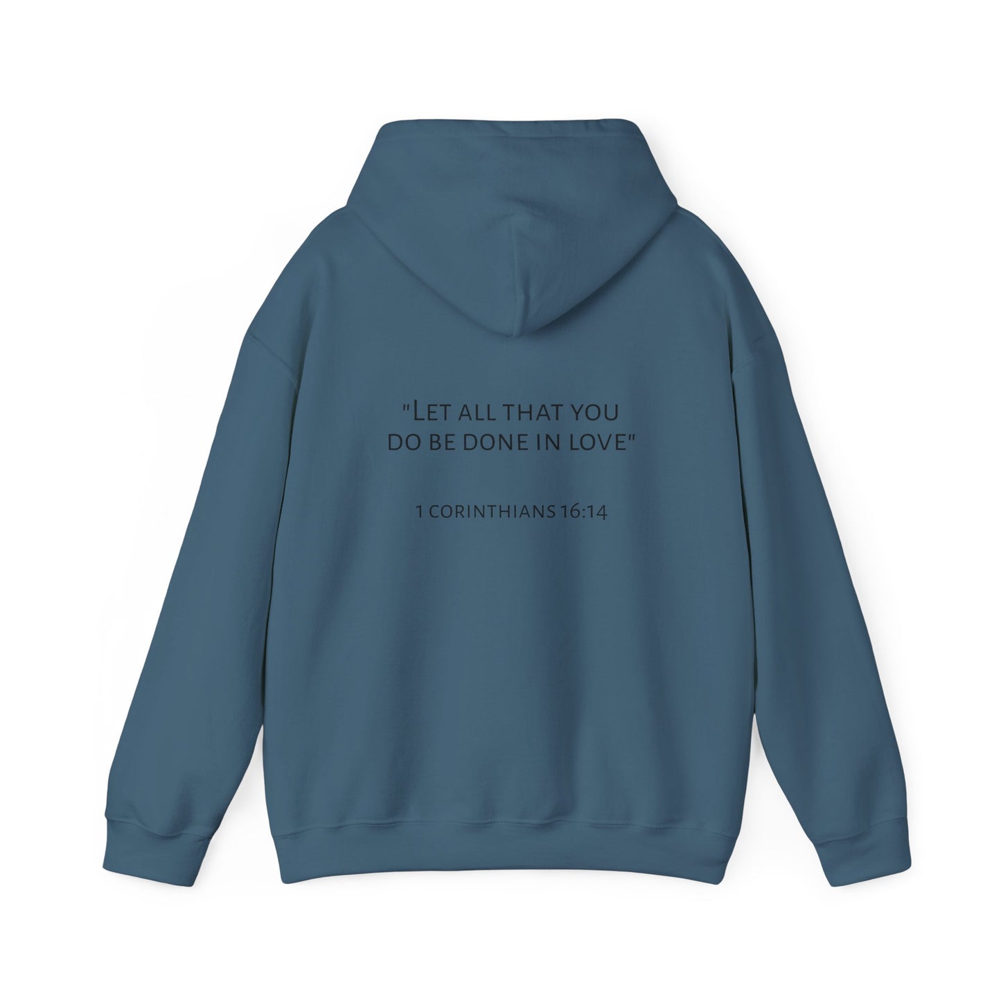 Faith and Love Quote Hooded Sweatshirt